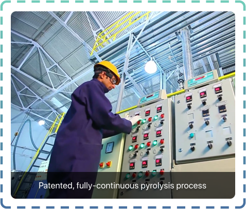 Contiflow Cracker - PolyCyl’s flagship plastic-to-oil technology, chemically recycles landfill waste plastics to high value petrochemical feedstocks and distillates using a differentiated fully continuous, scalable plastic-to-oil pyrolysis process. The technology deploys fully-continuous modular lines that can each process upto 100 TPD of waste plastics, enabling up to 50% reduction in capital cost, with project EBITDA exceeding 50%. The technology stands patented under multiple international grants in the US and India, with additional patents filed in EU. 